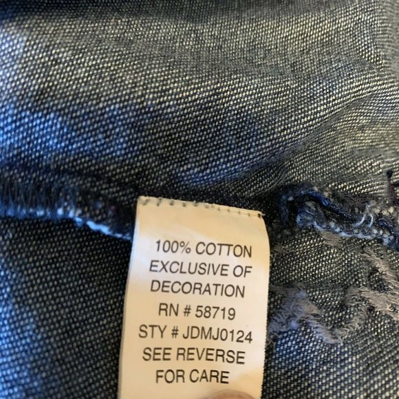 Jean Jacket Pink Purple Embroidered Swirls - Picture 5 of 9